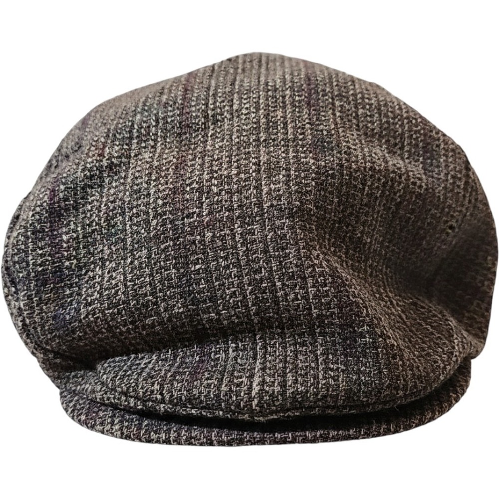 Pendleton VINTAGE 100% Virgin Wool Newsboy Cabbie Plaid Hat Cap Large w/flaws